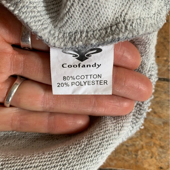 Men’s Coof Andy grey and white Varsity Bomber Jacket, size small - Picture 10 of 10